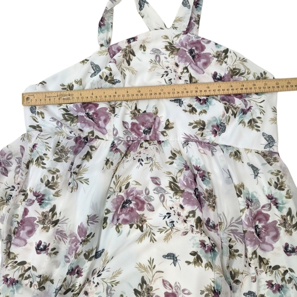 Torrid Floral Maxi Dress Gown Cross Neck Halter Womens 26 Special Occasion - Picture 12 of 15